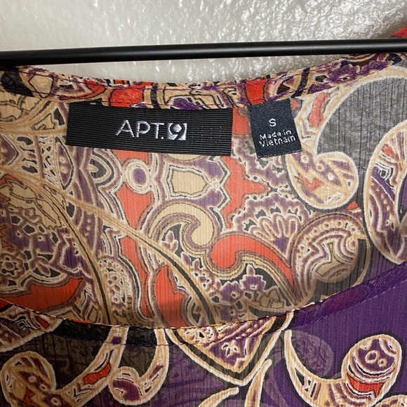 APT. 9 • Purple Orange Boho Aztec Printed Dress - Picture 4 of 9